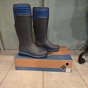 Women's charcoal and blue tall Muck Boots